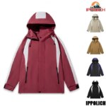 Men Contrast Color Hiking Jackets Outdoor Sports Mountaineering Coats Woman Waterproof Camping Jackets Breathable Travel Jacket