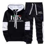 2025 Hot Sale Men's Tracksuit Hoodies and Sweatpants Fashion Italy Printed Pullover Streetwear Urban Trend Casual Sporty Wear