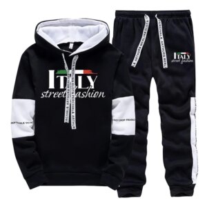 2025 Hot Sale Men's Tracksuit Hoodies and Sweatpants Fashion Italy Printed Pullover Streetwear Urban Trend Casual Sporty Wear