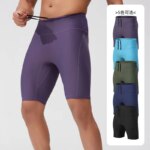 Compression Shorts Tights Sport Man Multi Pocket Fitness Clothing Running Man Training Pants Gym Wear Workout Clothes Sportswear
