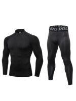 Men Compression Running Set Quick Dry Gym Sport Sweatsuit Man Long Sleeve Jogging Training Suit Fitness Tracksuit Gym Clothing