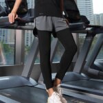 Compression Running Pants Men Double-deck 2 in 1 Sportswear Jogging Trousers Gym Training Tracksuit Workout Sport Sweatpants Men