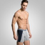 Men's Extended Length Modal Boxer Briefs Comfortable Underwear Soft Breathable Casual Boxers