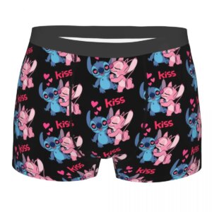 Custom Stitch Lion Cute Boxers Shorts Men's Disney Movie Briefs Underwear Fashion Underpants