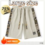 (40-150kg)Large Size Men's Shorts, Summer Casual Work Pants, Korean Version Trendy Shorts, Plus Size Shorts 5XL 6XL 7XL 8XL