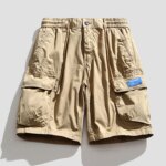 Men Summer New Casual Vintage Classic Cotton Cargo Shorts Men Multi Pocket Bermuda Beach Shorts Outwear Solid Jogger Shorts Male