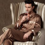 High Quality Pajamas Set Men Spring Autumn Thin Polyester Ice Silk Long-sleeved Sleepwear Plus Size Summer Home Clothes Male