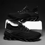 Men Mesh Walking Shoes Blade Running Shoes Breathable Tennis Sneakers Non Slip Athletic Shoes for Work Sport