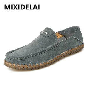 Large Size Fashion Men's Driving Shoes High Quality Genuine Leather Loafers Moccasins Men's Flats Breathable Casual Boat Shoes