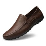 Genuine Leather Men Shoes Casual Italian Mens Loafers Moccasins Luxury Brand Formal Slip on Male Boat Shoes Zapatos De Hombre