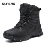 Autumn Winter New High Top Outdoor Mountaineering Boots Men Anti Slip Durable Work Boots Fashionable Casual Large Size Shoes