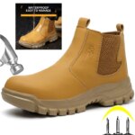 waterproof Work Safety Boots Steel Toe Shoes Chelsea boots Men Puncture-Proof Anti scalding Safety Shoes Protection Boots 2025