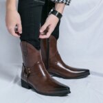Winter Hot Selling British Style Chelsea Boots Men‘s Business Short Boots Pointed Tips Luxurious Banquet Men's Dress Shoes