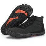 Men Non-slip Hiking Shose BareFoot Boots Winter Waterproof Snow Boots Outdoor Walking Shoe Warm Fur Ankle Leisure