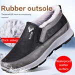 Winter New Waterproof and Snow Proof Men's Snow Boots Old Beijing Cotton Shoes Plush and Thickened Warm Cotton Shoes39-44