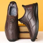 Winter Men's Boots Thick and Warm Outdoor Soft Soled Comfortable and Waterproof Walking Men's Boots Oversized Men's Work Shoes