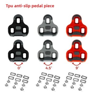 For KEO Bike Cleats for LOOK KEO Road Bicycle Pedals Cleat Self-locking 0/4.5/9 Degree Cycling Shoes Cleats Pedal Clip