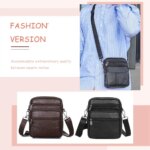 Multifunctional Men Messenger Bags Cowhide Leather Cell Phone Belt Pack Simple Portable Multi-pockets Casual for Outdoor Sport