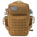 25L/45L Tactical Backpack for Men and Women Outdoor Survival Bug Out Bag Small School Rucksack Hking with Bottle Holder