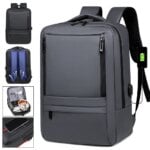 Backpack for Men Women Business Slim Backpack with USB Charger Computer Lightweight Anti-theft Travel Backpacks
