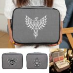 Men Handbags Documents Organizer Briefcase Halloween Skull Print Travel Waterproof Credentials Luggage Storage Safe File Lockbox