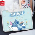Disney Stitch Printed Laptop Case Suitable for 15.613.3-inch File Storage Large Capacity Women's Handheld Briefcase
