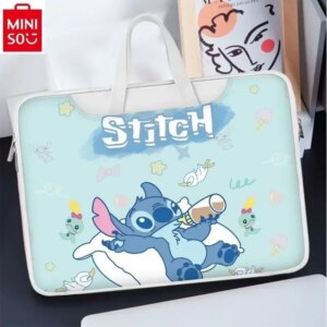 Disney Stitch Printed Laptop Case Suitable for 15.613.3-inch File Storage Large Capacity Women's Handheld Briefcase