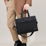 Luxury Design Business Men Briefcase Fashion Male Laptop Bag Durable Fabric Men's Handbag Large Capacity Casual Tote Bag bolsa