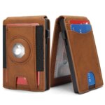 Slim Blocking For Airtag Wallet with Credit Card Holder Genuine Leather Ultra-thin Money Purse Fashion Cardholder Bag