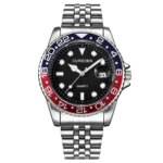 Men Famous Brand Watches Students Boys Fashion Stainless Steel Band Casual Calendar Quartz Watch Green Relogios Masculinos 2024