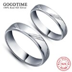 Trendy Wedding Ring Pure 100% 925 Sterling Silver Micro Scrub Couple Band Jewelry Accessories Gift for Women / Men Lovers