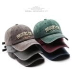 Retro brooklyn Letter Embroidery Baseball Caps Spring Summer Men Women Cotton Adjustable Casual Hat Hip Hop Streetwear Sun Hats