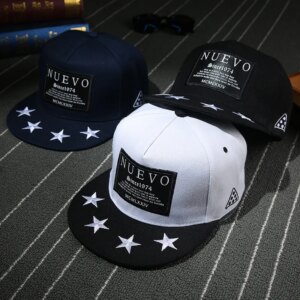 Classic Punk Hip-Hop Baseball Cap,Flat-Brimmed Hat,100% Cotton Adjustable Snapback Hat for Men Or Women