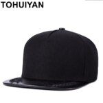 TOHUIYAN Men's Snapback Cap Street Dancing Hip Hop Hat Women Flat Brim Baseball Hats Cool Bone Casquette Femme Adult Sun Caps
