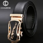 Men Belt Metal Luxury Brand Automatic Buckle Leather High Quality Belt for Men Business Work Casual Designer Fashion StrapZDP001