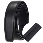 3.5cm High Quality Cowskin Genuine Leather Belt without Buckle Men's Formal Automatic Leather Replacement belts Black White