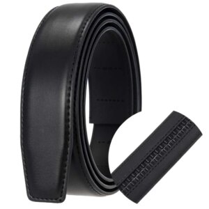 3.5cm High Quality Cowskin Genuine Leather Belt without Buckle Men's Formal Automatic Leather Replacement belts Black White