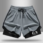 New 2 in 1 Running Shorts Men Women Gym Quick Drying Breathable Active Training Exercise Jogging Cycling Stretch Shorts Summer