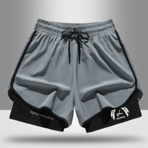 New 2 in 1 Running Shorts Men Women Gym Quick Drying Breathable Active Training Exercise Jogging Cycling Stretch Shorts Summer
