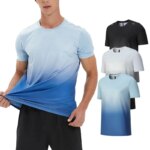 Men's Fitness Short Sleeve T-shirt Tennis and Basketball Sportswear Summer Breathable Running Shirt Gym Workout Shirts