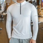2024 New Men Compression Running T Shirt Fitness Tight Long Sleeve Sport Shirt Training Jogging Gym Quick Dry Sportswear