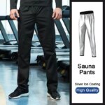 Fitness Men's Sauna Running Pants- Heat Trapping Sweat Compression Shapewear Top Gym Exercise Versatile Shaper Trainer Pants