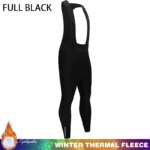 Winter Thermal Cycling Pants Men Cycling Long Pants full black Outdoor Bicycle Wear bib Pants Top quality Gel Pad Bike Trousers
