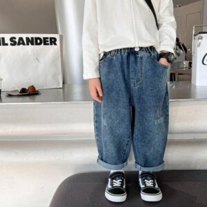 Boys Jean Pants Long Trousers Cotton 2024 Classic Spring Autumn Baby's Kids Pants Teenagers Outwear High Quality Children's Clot