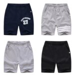 Big Kids Summer Shorts 5-12Years Children Letter Casual Cotton Toddler Boy Pants Classic Gray School Student Boys Sweatpants