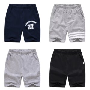 Big Kids Summer Shorts 5-12Years Children Letter Casual Cotton Toddler Boy Pants Classic Gray School Student Boys Sweatpants