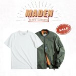 Maden Men's MA-1 Flight Bomber Jackets and T-shirts Vintage Air Pilot Jacket Green Baseball Suit Coat 2 Piece Tops
