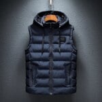 Vest Male Hooded Casual Loose Vest Jacket Mens New Autumn Warm Sleeveless Jacket Male Winter Casual Waistcoat Men Vest Plus Size