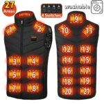 27 Areas Heated Vest Jacket Usb Men Winter Electrically Heated Thermal Waistcoat Heating Clothing New Ski Warm Sleeveless Jacket
