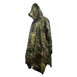 CP Jungle Portable Camouflage Waterproof Fabric Rain Protection Cape Adult Poncho Raincoat Cloak Travel Rainproof Motorcycle Man